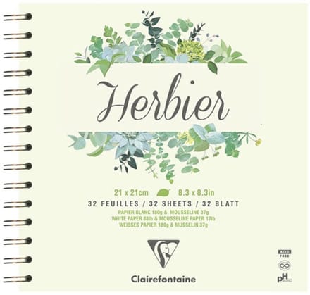 Herbarium Clairefontaine Ringband schrift - 21x21cm 180g - 32 sheets