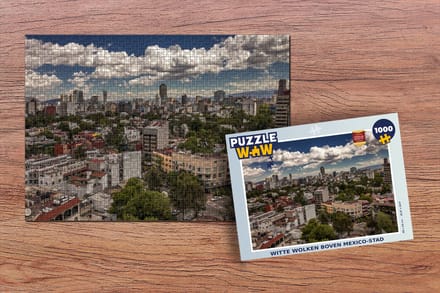 Puzzel Witte wolken boven Mexico-stad - Legpuzzel - Puzzel 1000 stukjes volwassenen