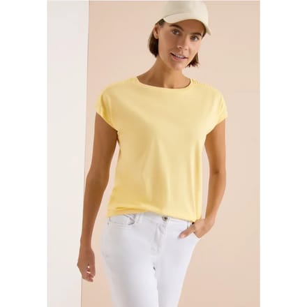 Shirt met korte mouwen en rimpels