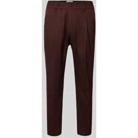 Broek van linnenmix met achterzakken