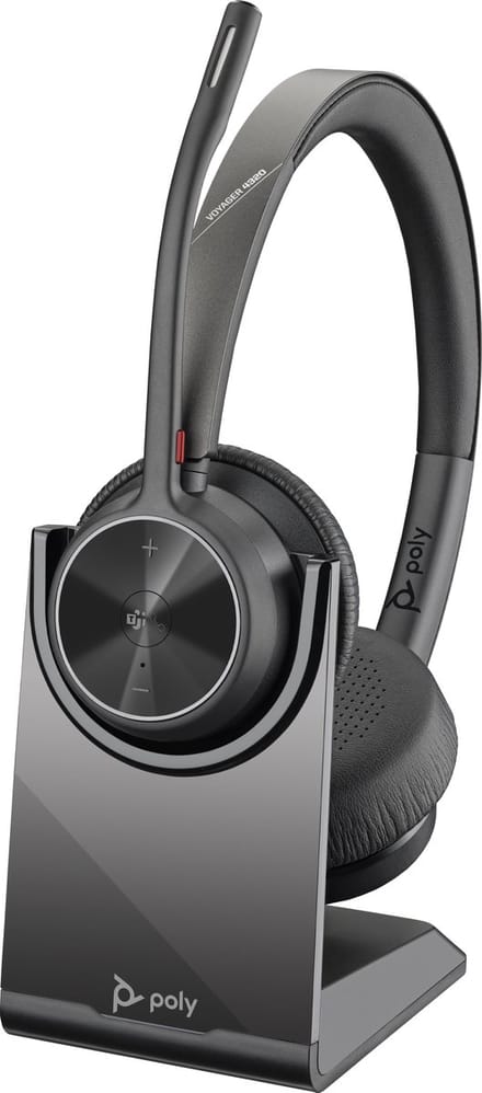 HP Poly Voyager 4320 USB-A Headset +BT700 Dongle On Ear headset Bluetooth Stereo Zwart Volumeregeling, Microfoon uitschakelbaar (mute) Computer