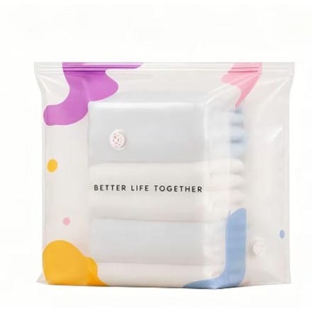 Sac de compression sous vide sans pompe nécessaire Grands sacs de rangement étanches Durables Grande capacité Sac de rangement 3D vertical pour vêtements Linge de lit 1pcs white