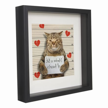 BD Art - 3D Fotolijsten - Zwart - 28x28 cm - Met Passe-partout