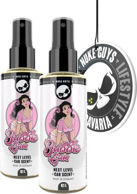 2 x Nuke Guys Car Scent Bubbelgum 100 ml nu met geurhanger!