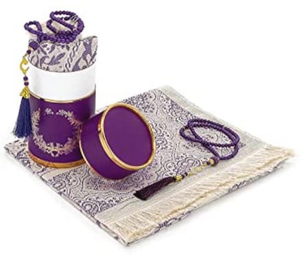 Moslim Gebedskleed en Kralen in Elegante Geschenkdoos - Zacht en Compact