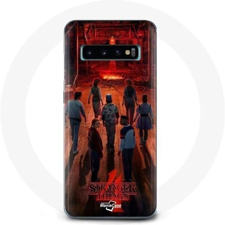 Coque - Samsung - Galaxy S10 - Rouge - Souple - Protection Fan Art Stranger Things Saison 4