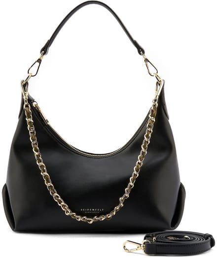 SEIDENFELT MANUFAKTUR schoudertas Huuvari Hobo Bag Black zwart