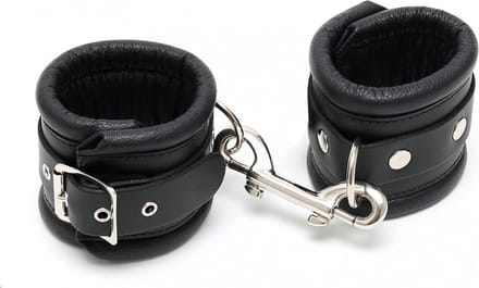 Bondage play - Luxe voetboeien met kussens - zwart