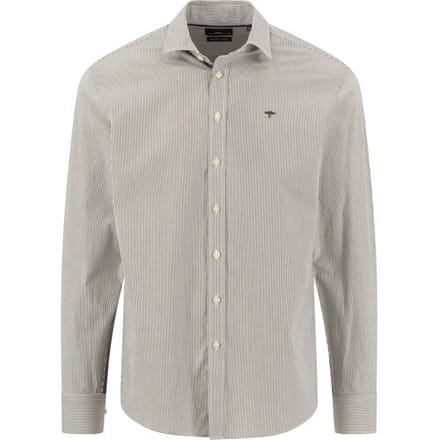Fynch-Hatton Overhemd Essential Fine Stripe Button-Down Donker Khaki / male