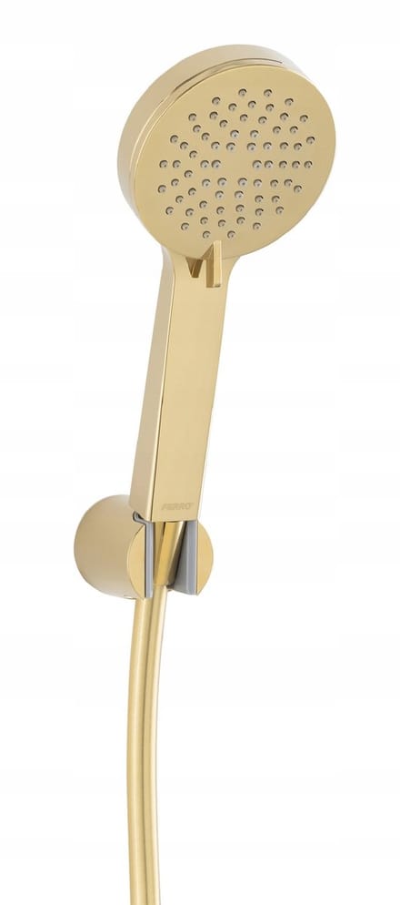 Ferro Rillo Doucheset Wandmontage Goud - Inclusief Handdouche, Slang & Houder