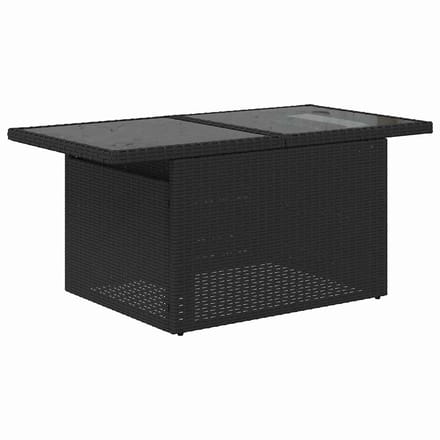 vidaXL - Tuinbank - Set - 8 - st - Zwart - [Synthetisch]: - Poly - Riet