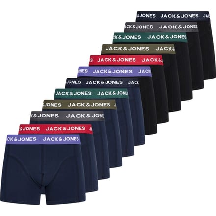 JACK&JONES - JACKYLE SOLID TRUNKS 12 PACK Heren Onderbroek