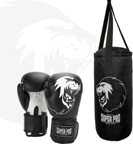 Super Pro Combat Gear Bokszakset Junior Zwart/Wit