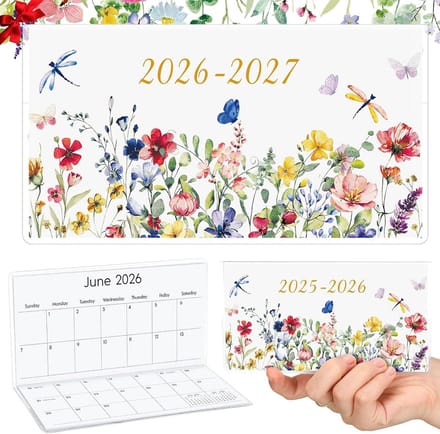 Zakkalender Planner - Maandplanner Notitieboek - Tijd Beheer - Twee Jaar Planning - Compact Formaat - Meerkleurig