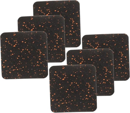 Loopband Kussens - Oefenmatten - Apparatuur Beschermen - Schokabsorberend Rubber - 6 Stuks - Zwart