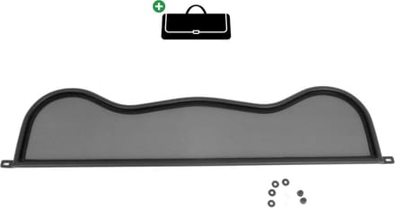 Windscherm Toyota MR2 W3 | 2000-2005 | incl. luxe opbergtas | Zwart