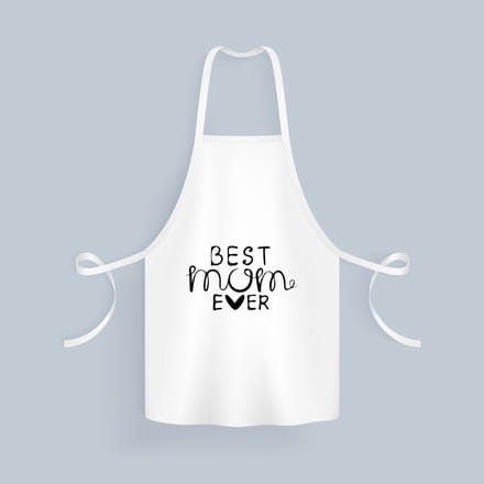 Akyol - best mom ever Keukenschort - Mama - moeder - moederdag - cadeau - verjaardag - beste ooit - 82 bij 71 cm