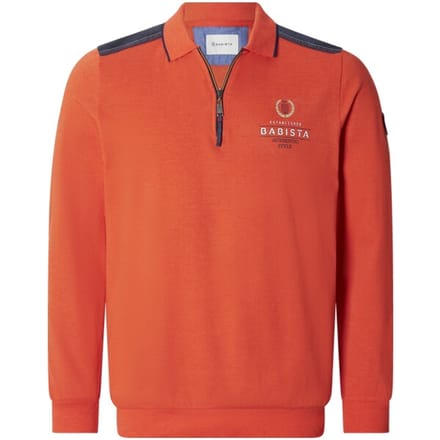Babista herren Poloshirt Met Lange Mouwen - 68/70 - lichtrood - Plus Size
