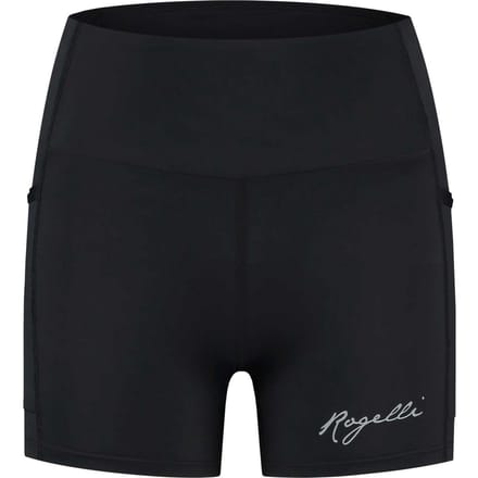 Rogelli Essential Dames Korte Hardloopbroek - Achterzak Met Rits - Zwart