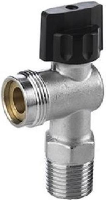 BPE Gascomfortkraan verchroomd 2xbuitendraad 1/2 x M24 haaks