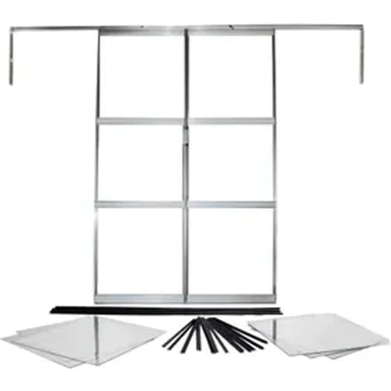Vitavia Kit Voor Dubbele Schuifdeur Voor Sirius Broeikas Geanodiseerd Aluminium
