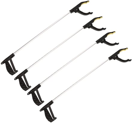 Afvalgrijper - 4x - 75 cm - grijphulp - met magneet - aluminium - opruimen zwerfvuil