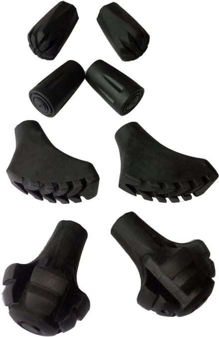 Vervangende Rubberen Tips voor Wandelstokken - Set met Schokabsorberende en Tractietips