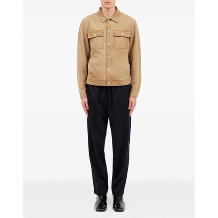 mm6 maison margiela man beige jas met zakken