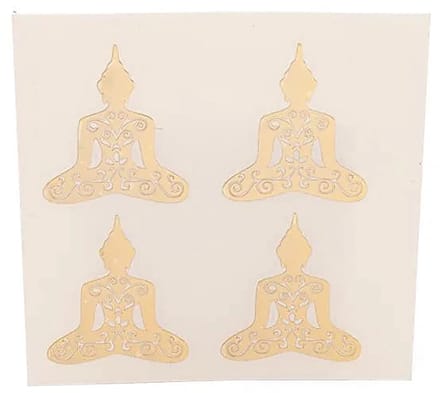 Metalen sticker Boeddha goud 4x