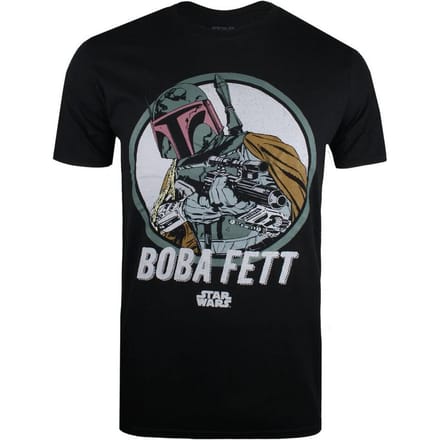 Star Wars Heren Boba Fett Retro T-shirt (Zwart)