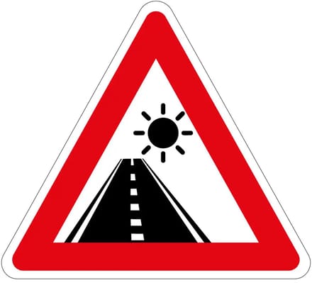 Laagstaande zon sticker | 20 cm