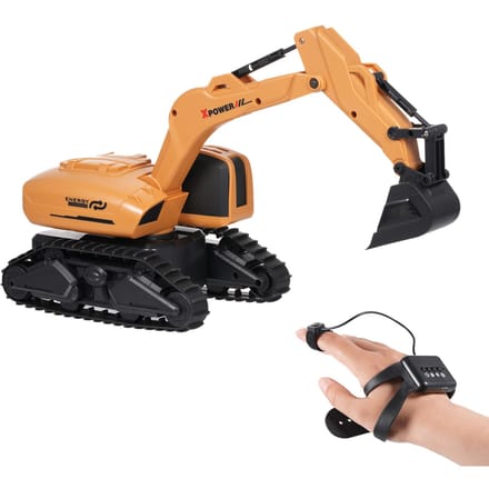 Excavatrice télécommandée 2,4 GHz 1/12 Excavatrice télécommandée à détection de gestes avec fonction 1 Battery orange