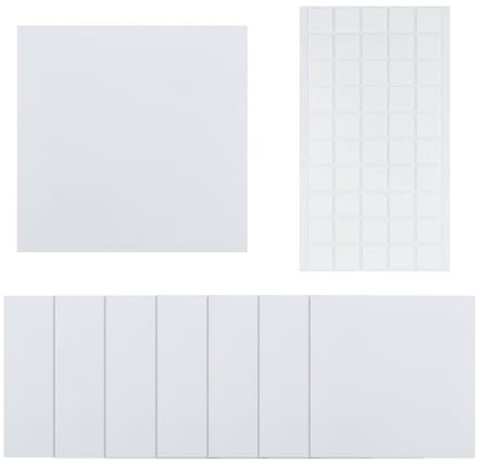 Dailygoody - Plastic Platte Blanco Plaat - Muur Patch - 18 cm - Dubbellaags Plakband - Stofdichte Afdekplaat - Geschikt voor Gipsplaat
