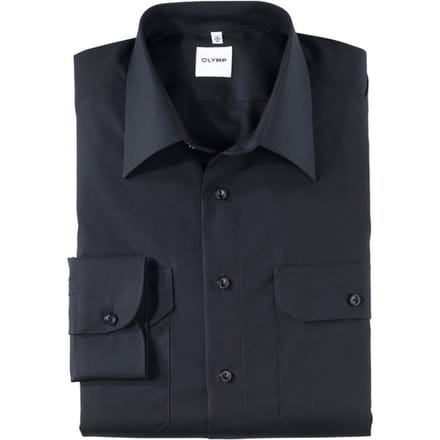 OLYMP Brandweer Overhemd, Modern Fit, Kent, Marineblauw