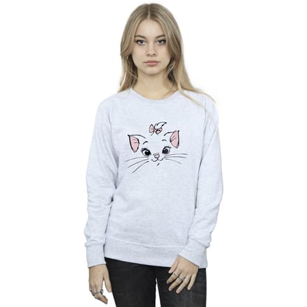Disney Dames/Dames Classics Marie Face Pocket Sweatshirt (Sportgrijs)