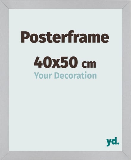 Your Decoration - Posterlijst 40x50 cm - MDF - Zilver Mat - Parma