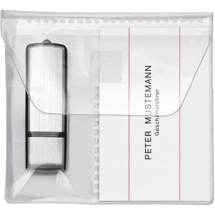 Veloflex usb-stick hoes 2256, zelfklevend, PP, transparant, 5 stuks