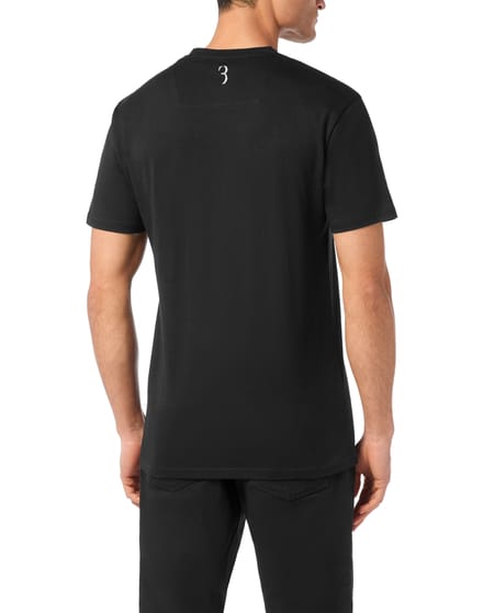 Geborduurd rond hals T-shirt Crest