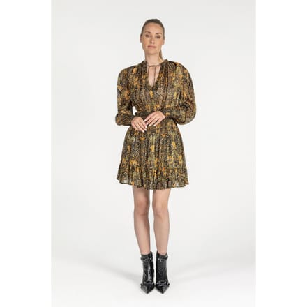 Ibana Deela - Print Floral Rose Maat: 36 | Mini Jurken Outlet | Dames | Roze