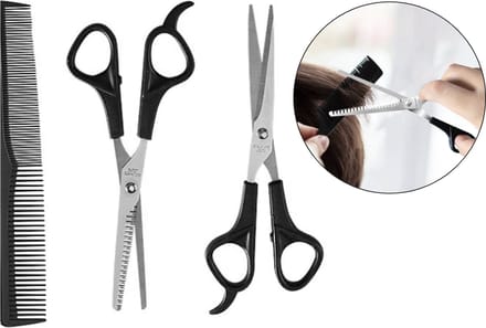 PD® Kapperset 3-Delig: Knippen, Uitdunnen en Stijlen als een Pro!