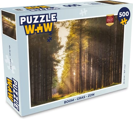 Puzzel Boom - Gras - Zon - Legpuzzel - Puzzel 500 stukjes