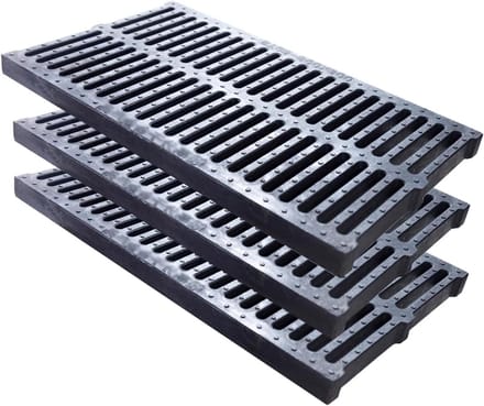 Betonroosters - Afvoerroosters Drainage - Landschapsdrainage - Polymer Plastic - 50 x 10 x 2 cm - Grijs