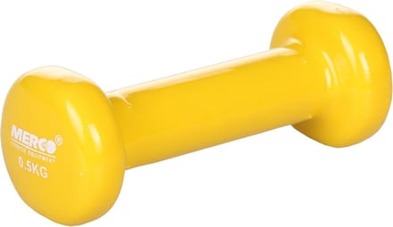 Merco - Vinyl Dumbbell - 0.5 KG Geel - 1 stuk
