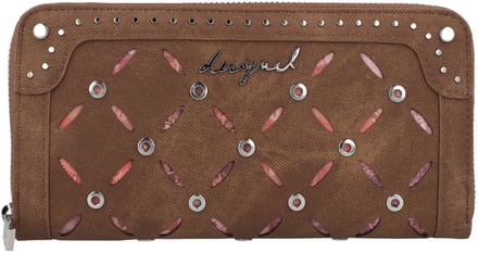 Desigual portemonnee Mone Yankee Fiona Long Wallet Camel bruine