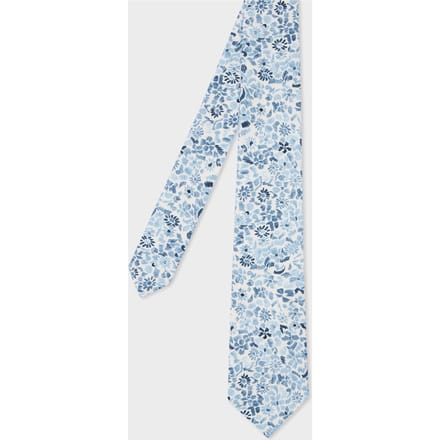 Paul Smith Tie Pencil Floral Light Blue Größe: 8 | Krawatten Outlet | Herren | Blau