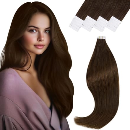 Tape Extensions Menselijk Haar Donkerbruin 60cm Remy Volume