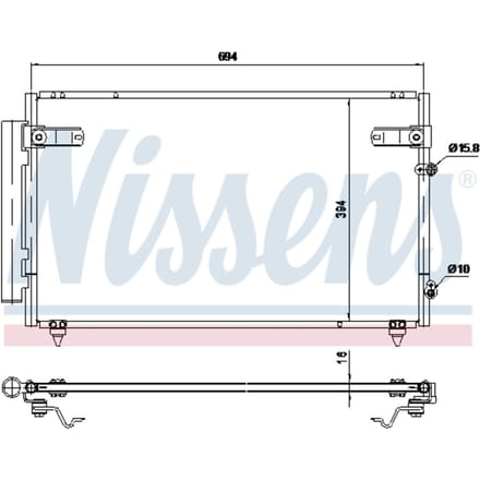 Condensator, airconditioning NISSENS 940368