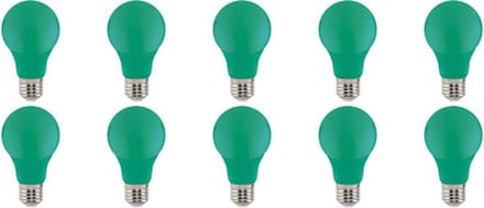 LED Lamp 10 Pack - Specta - Groen Gekleurd - E27 Fitting - 3W