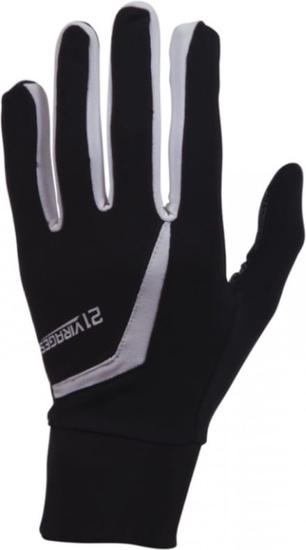 21Virages fietshandschoenen winter winter fleece Zwart Wit-S