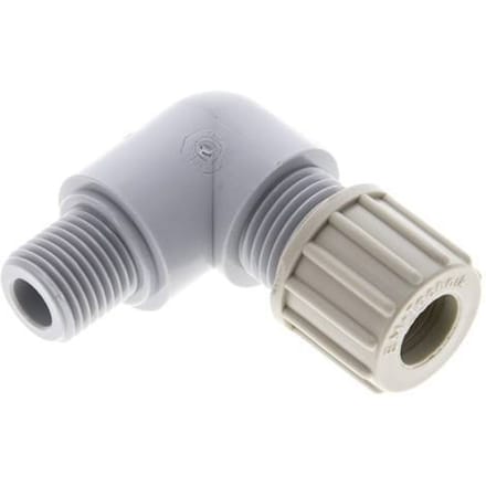 10x8mm & G1/4'' PA L-Vorm Knelfitting Buitendraad 10bar